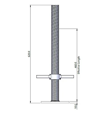 24”Screw Jack Fixed Plate